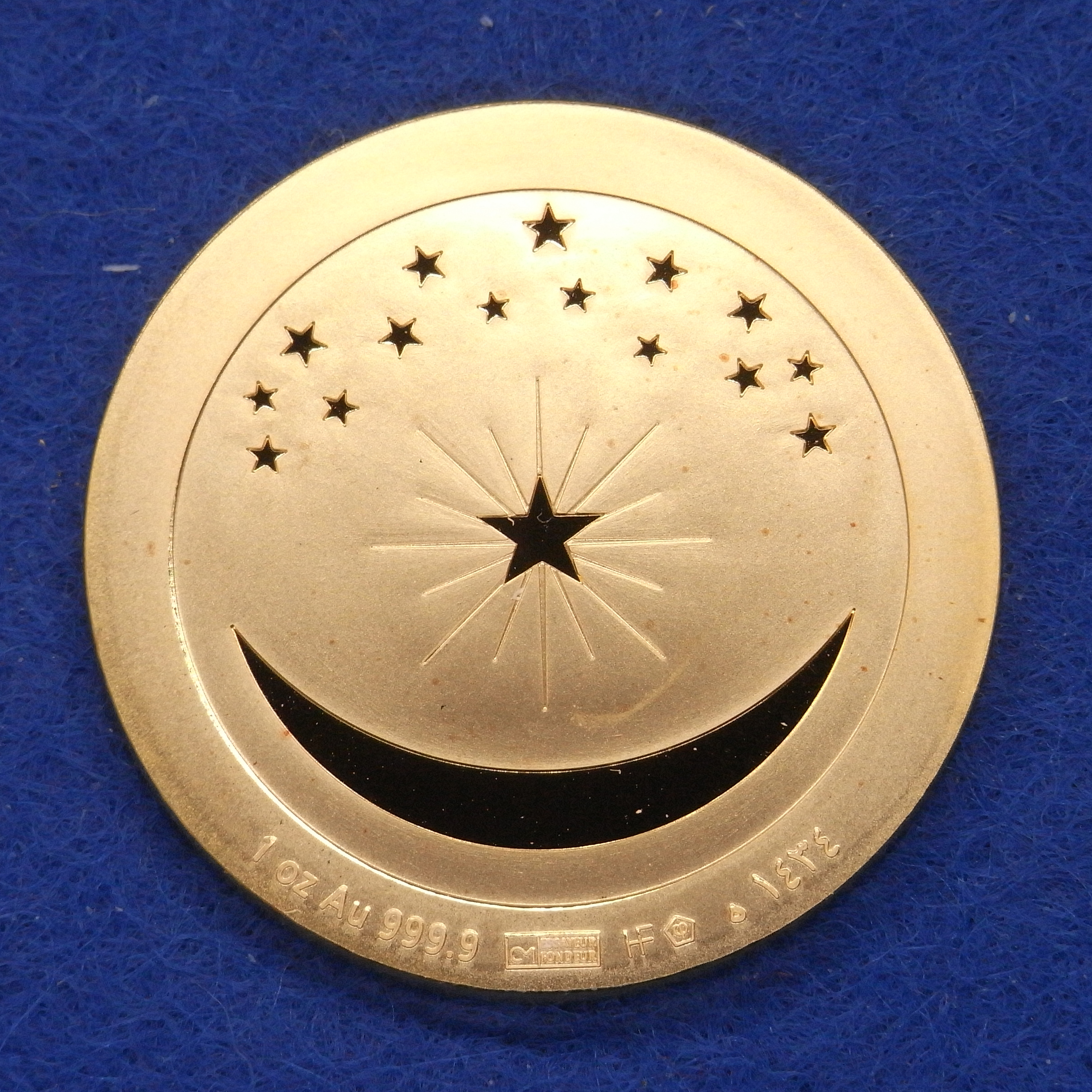 Voûte céleste et croissant de lune