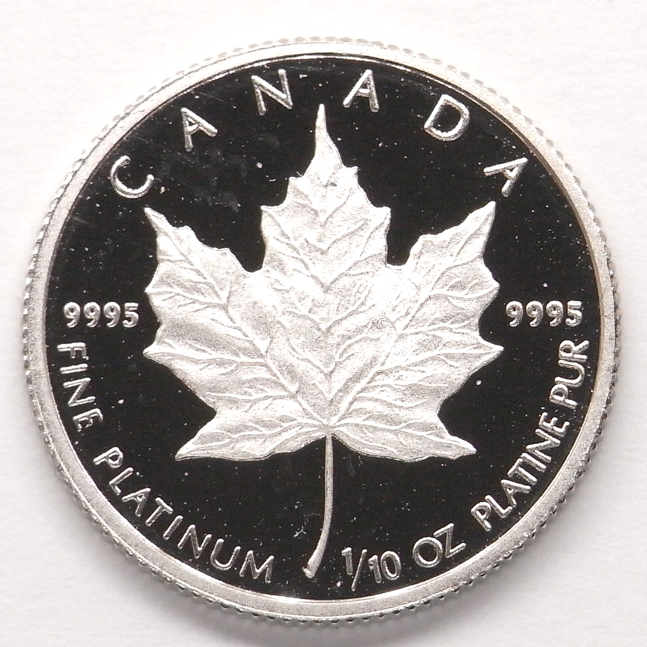 1/10 Oz Maple Platine 1989