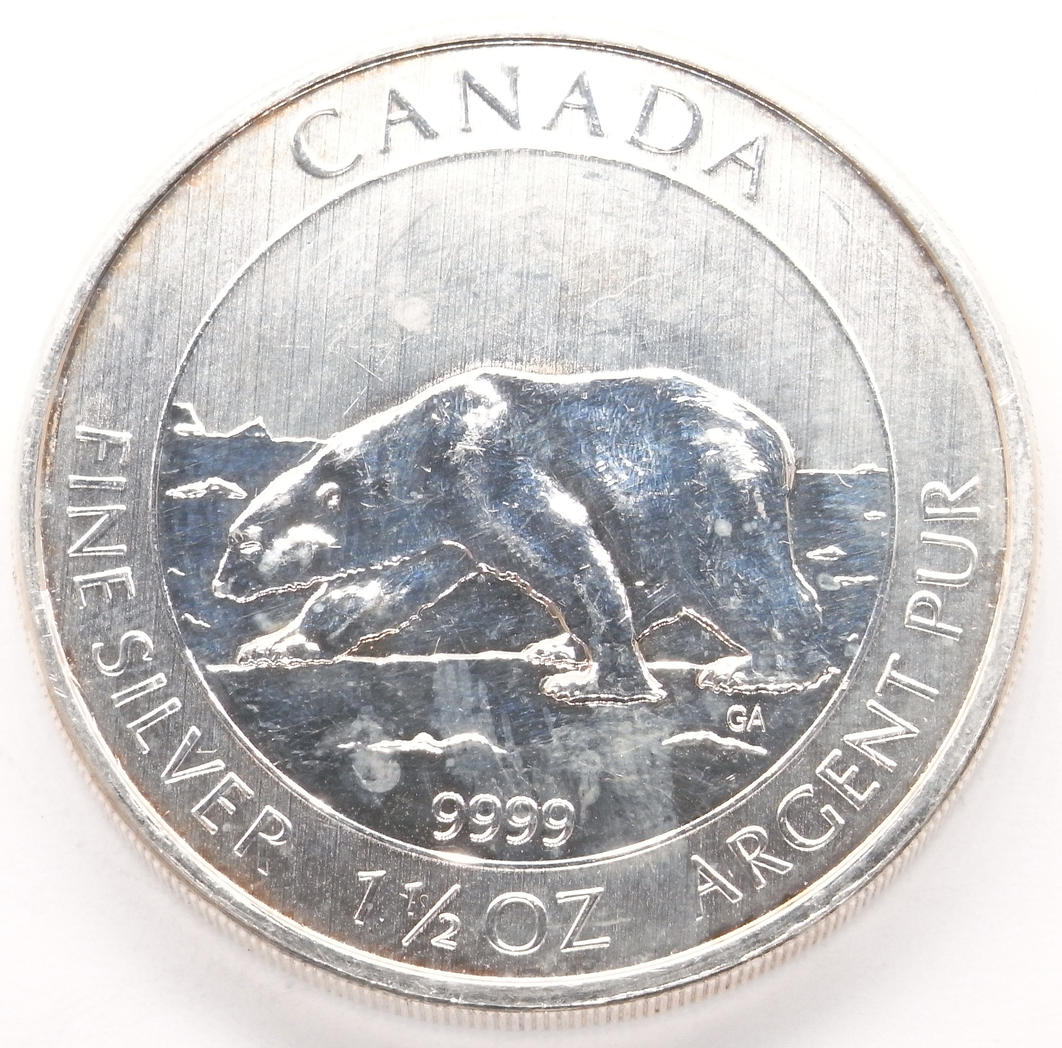 1 1/2 oz argent ours polaire 2013