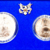 Set de 1 dollar et 1/2 dollar Proof 1986