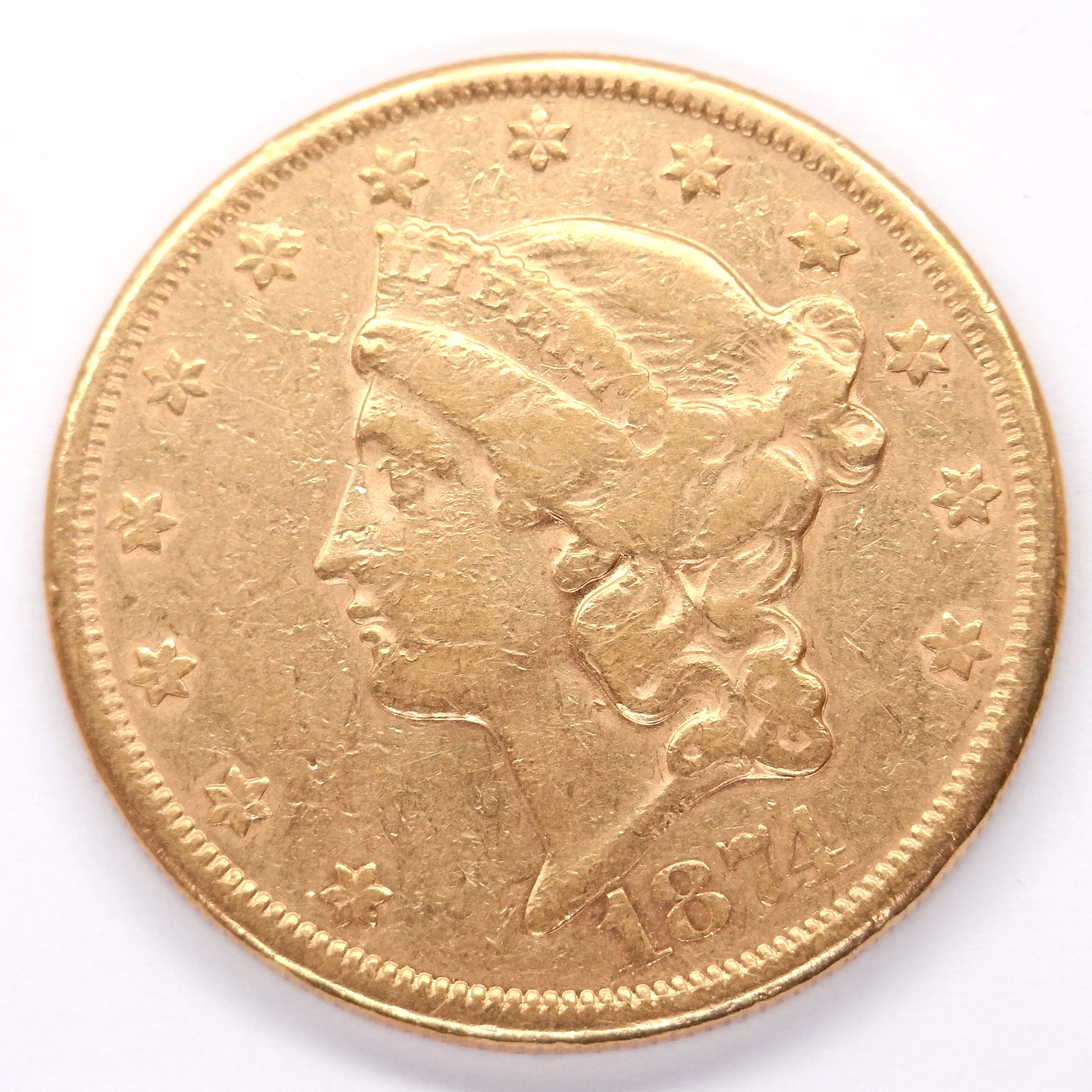 20 Dollars 1874 CC
