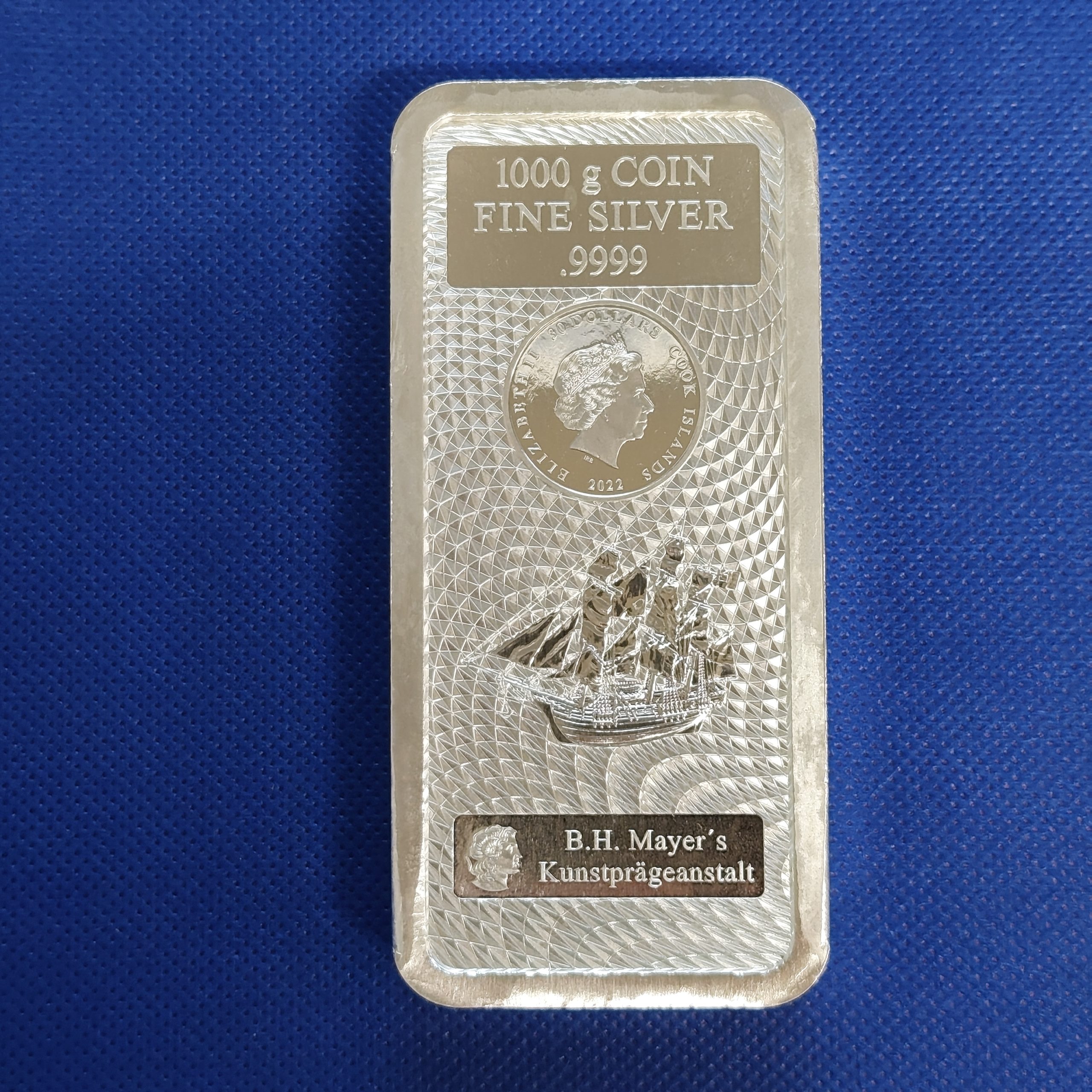 1000g silver cook island
