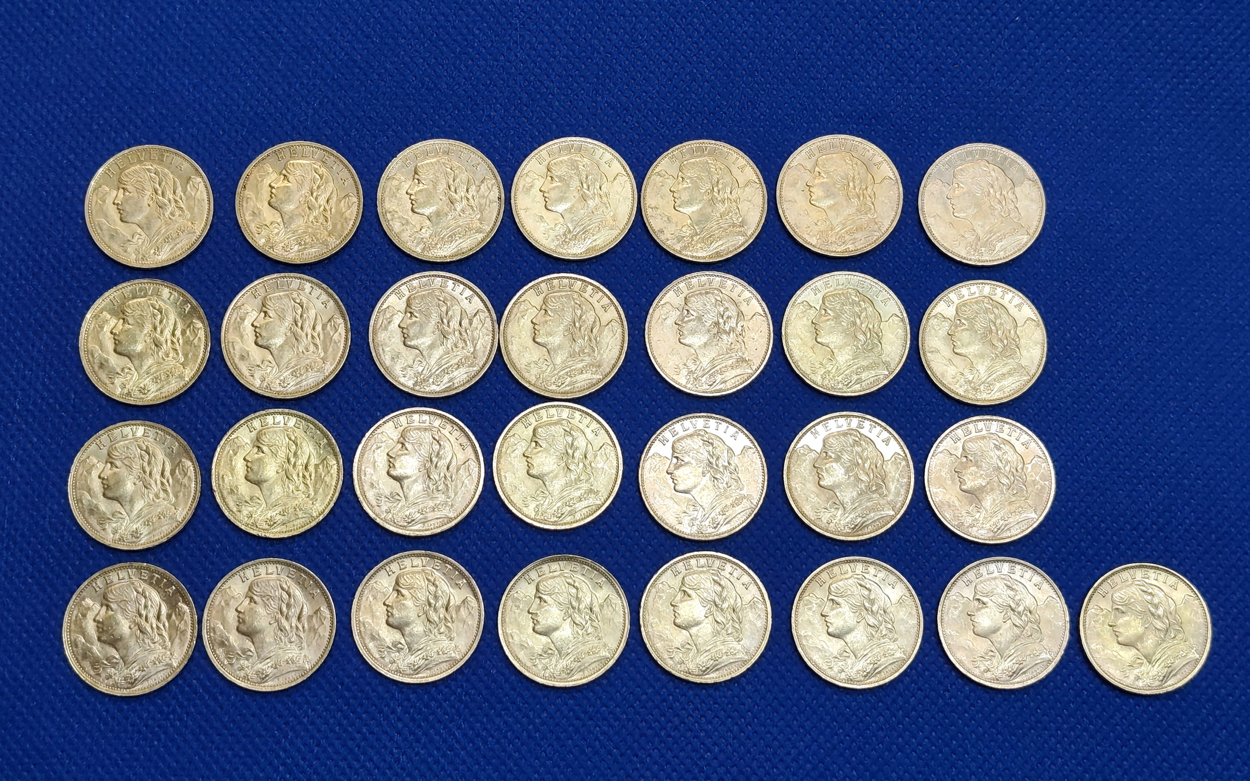 Série complète de Vreneli 20 Francs